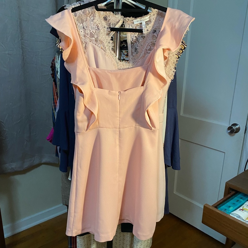 BCBGeneration Ruffled Square-Neck Dress - Picture 2 of 5